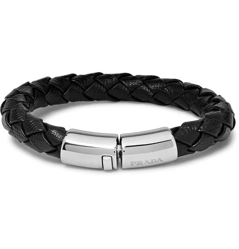 prada men's leather bracelet